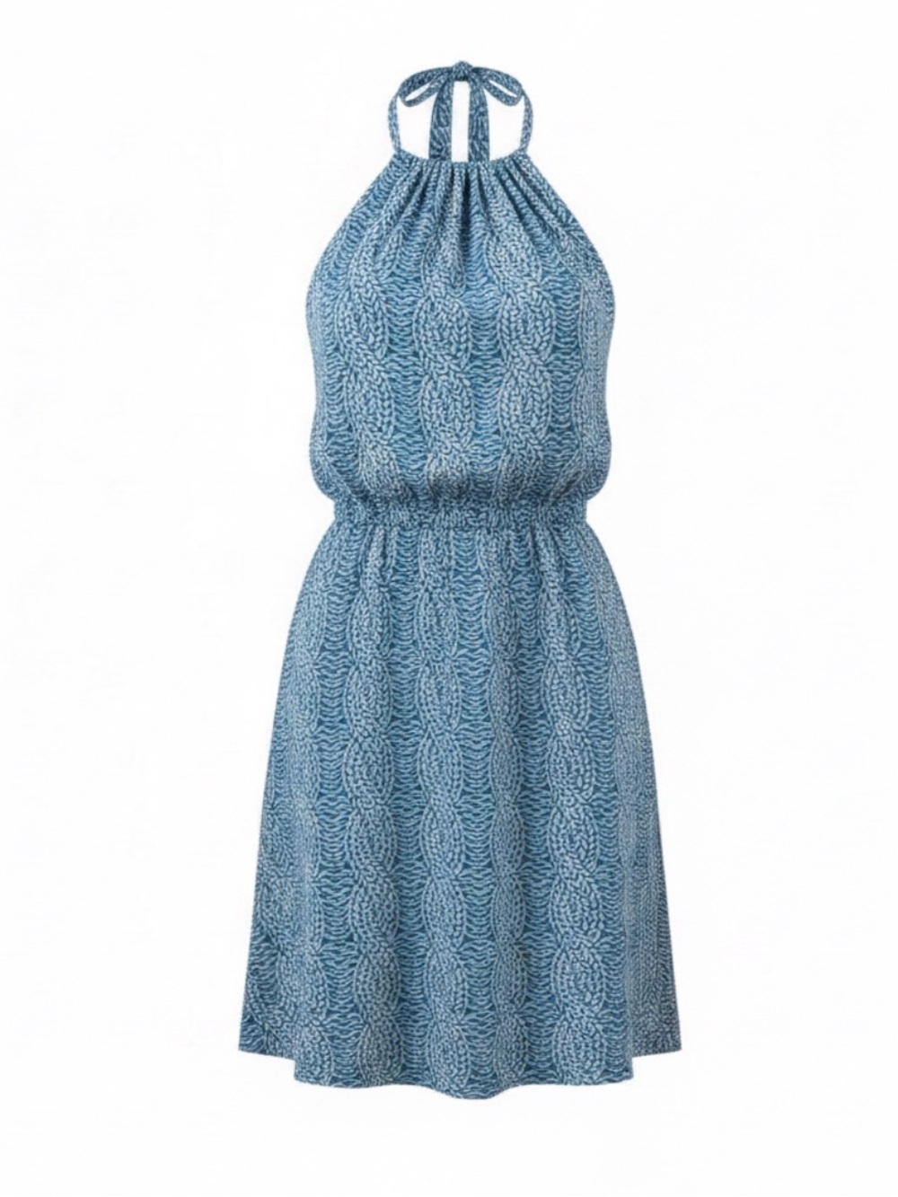 escapada Blue Printed Spaghetti-Strap Maxi Dress